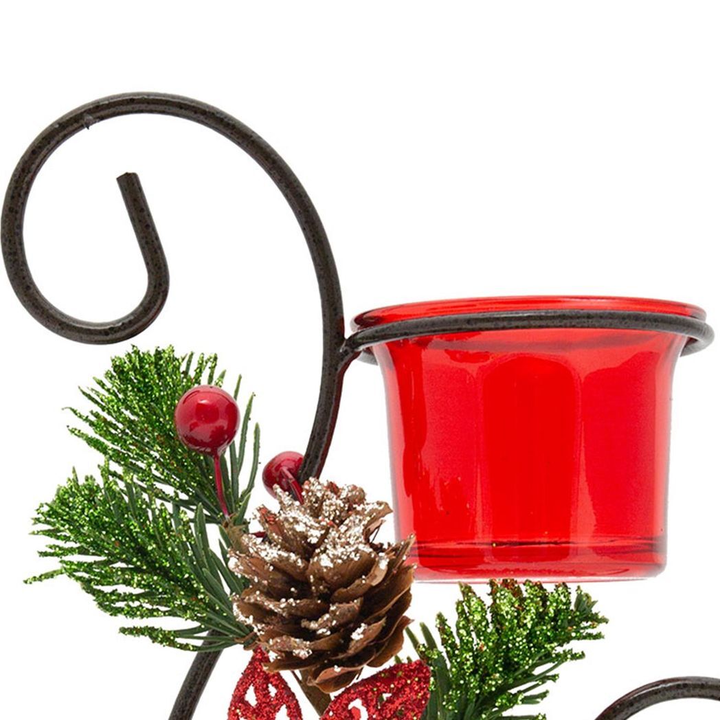 Christmas Candle Holder 3x22cm | Festive Red in PVC Gift Box