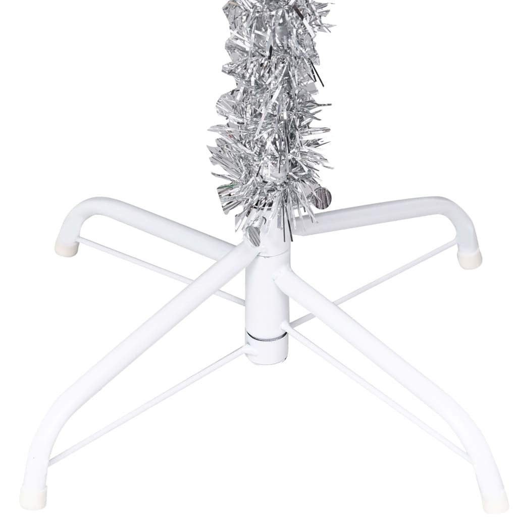 Mafett Artificial Christmas Tree with LEDs&Ball Set Silver 210 cm PET