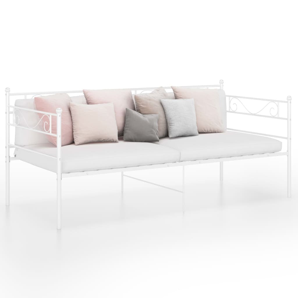 Mafett Sofa Bed Frame White Metal 90x200 cm