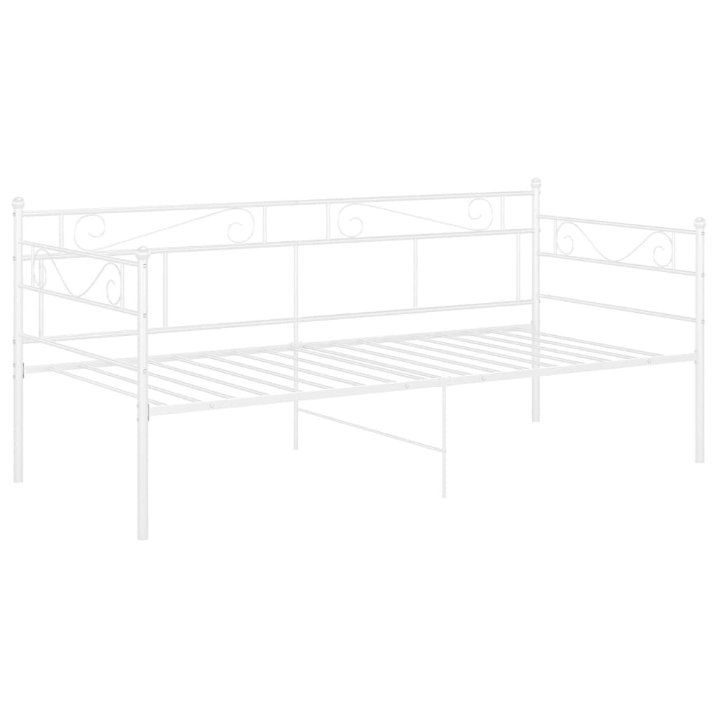 Mafett Sofa Bed Frame White Metal 90x200 cm