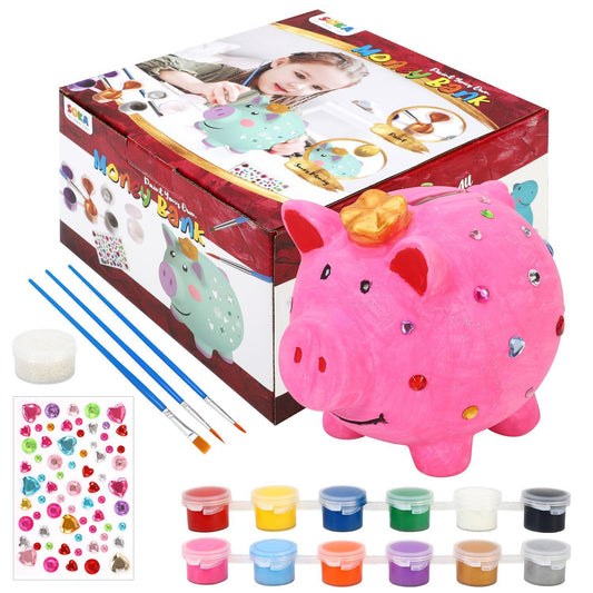 Mafett Piggy Money Jar Craft Kit for Kids – Fun DIY Savings Bank Activity