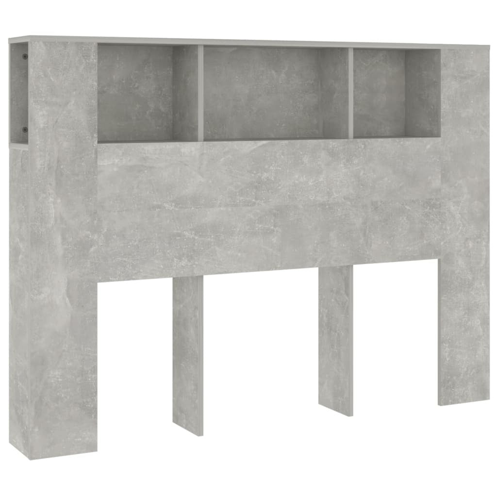 Headboard Storage Unit - Concrete Grey 140x18.5x104.5 cm | by Mafett