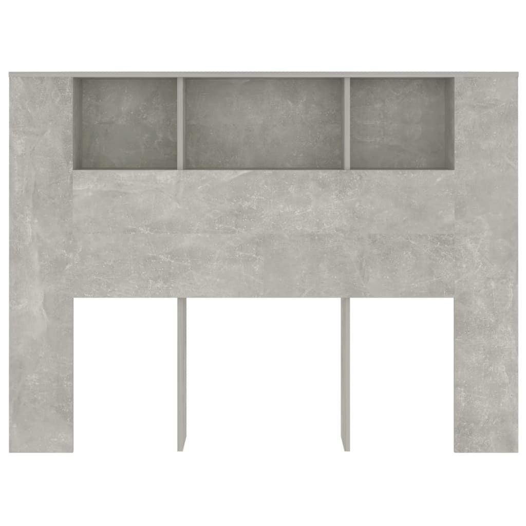 Headboard Storage Unit - Concrete Grey 140x18.5x104.5 cm | by Mafett