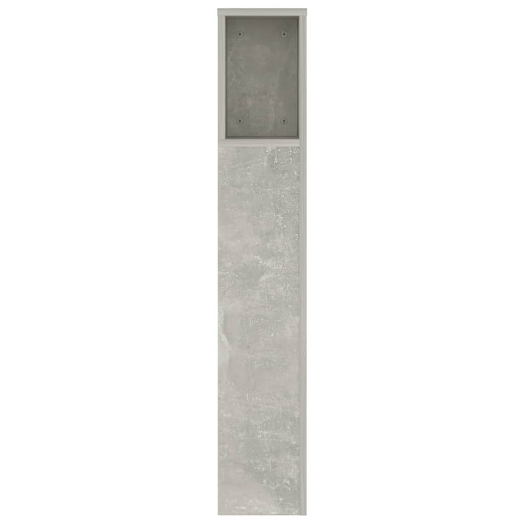 Headboard Storage Unit - Concrete Grey 140x18.5x104.5 cm | by Mafett