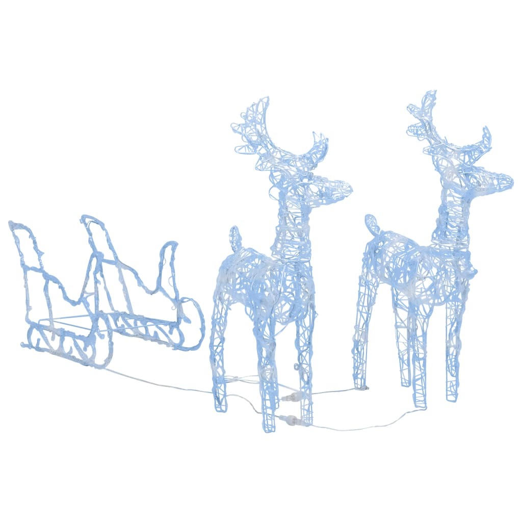 Mafett Reindeers & Sleigh Christmas Decoration 160 LEDs 130 cm Acrylic