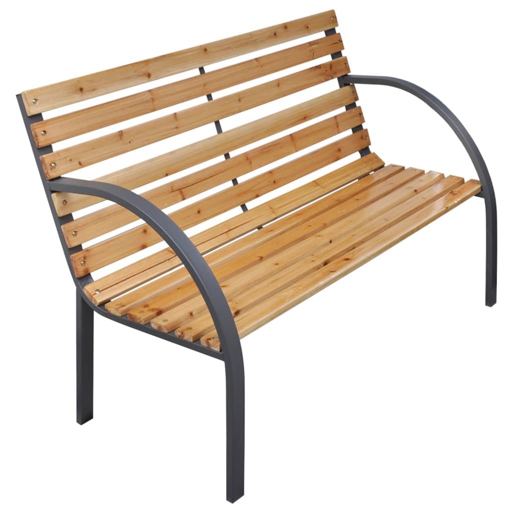 Mafett Garden Bench | 112 cm Solid Fir Wood for Outdoor Comfort and Style