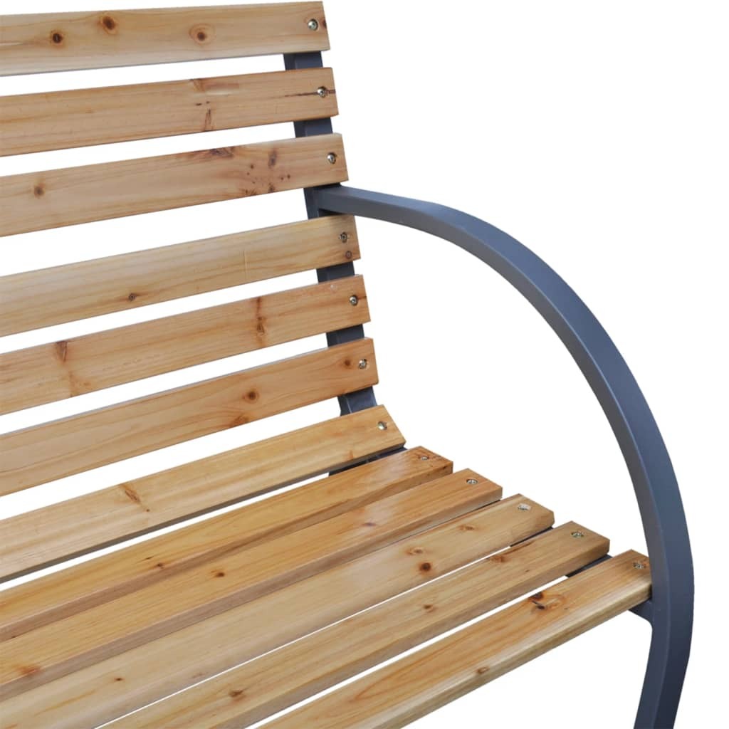 Mafett Garden Bench | 112 cm Solid Fir Wood for Outdoor Comfort and Style