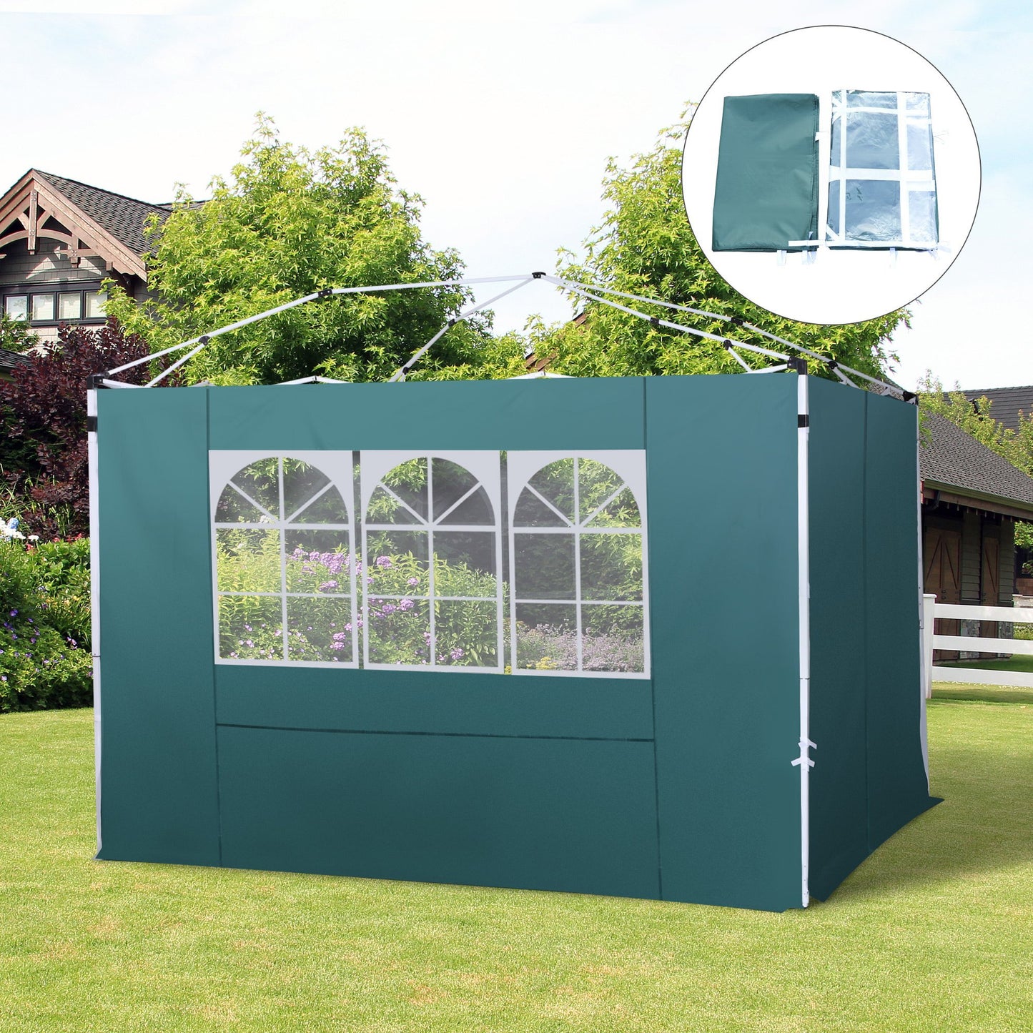 3m Gazebo Exchangeable Side Panel-Green