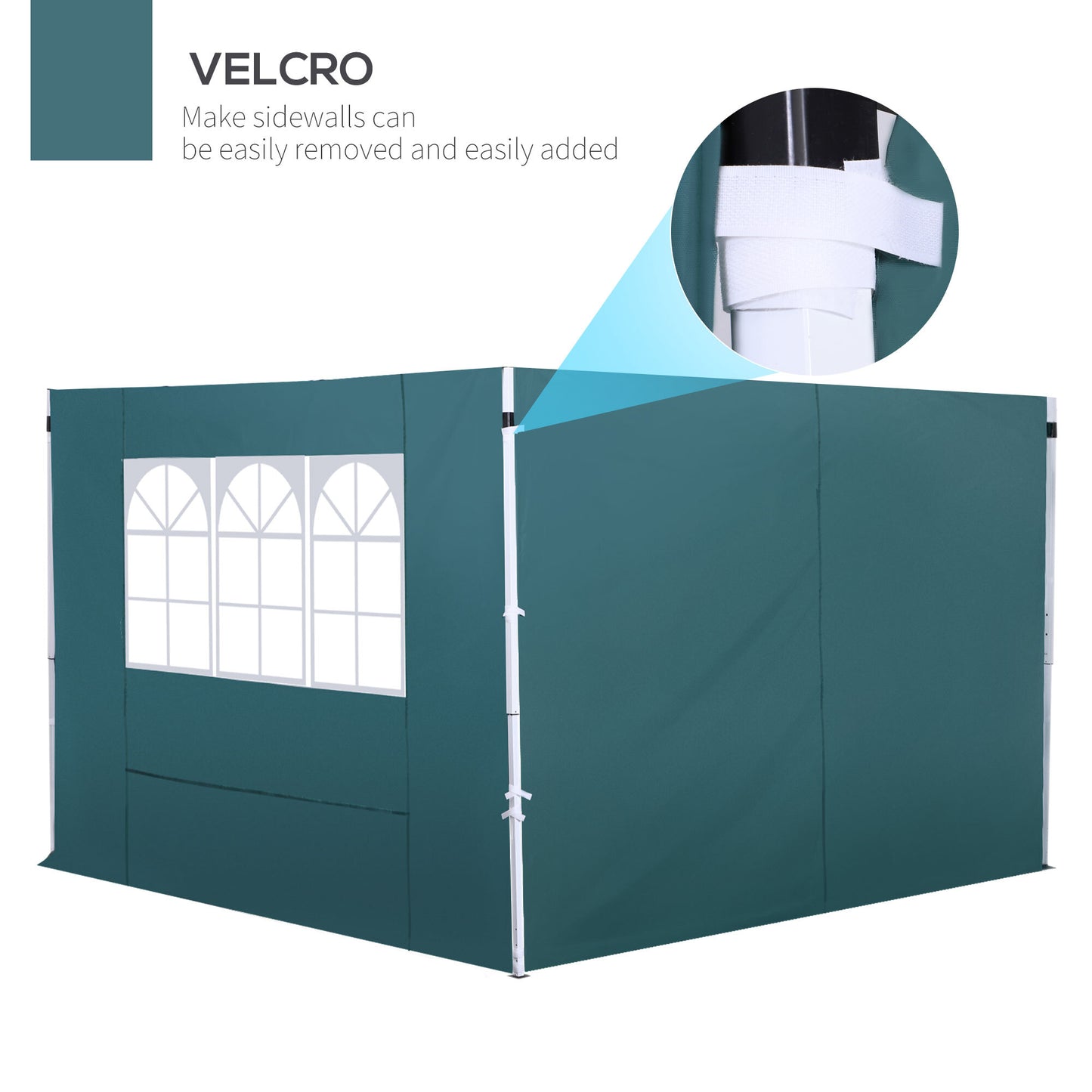 3m Gazebo Exchangeable Side Panel-Green