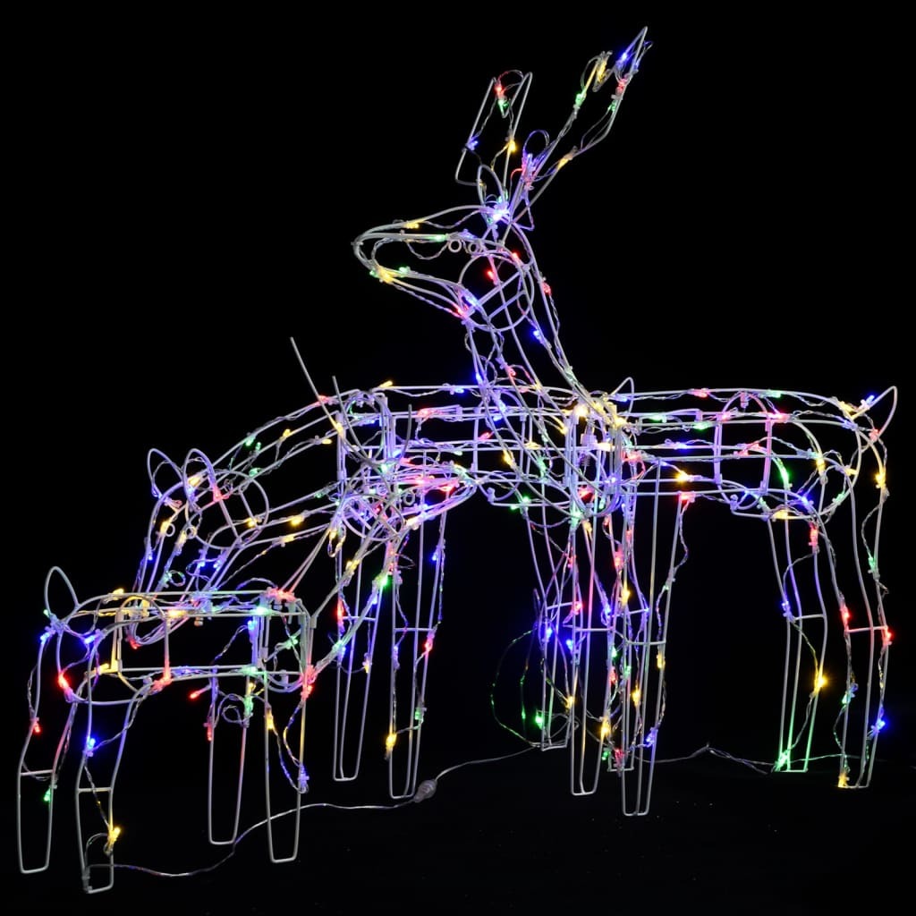 Illuminated 3-Piece LED Reindeer Christmas Light Display - 229 Brilliant Lights for Holiday Cheer