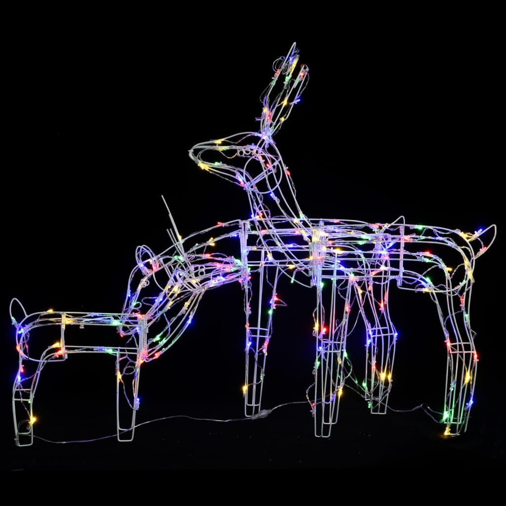 Illuminated 3-Piece LED Reindeer Christmas Light Display - 229 Brilliant Lights for Holiday Cheer