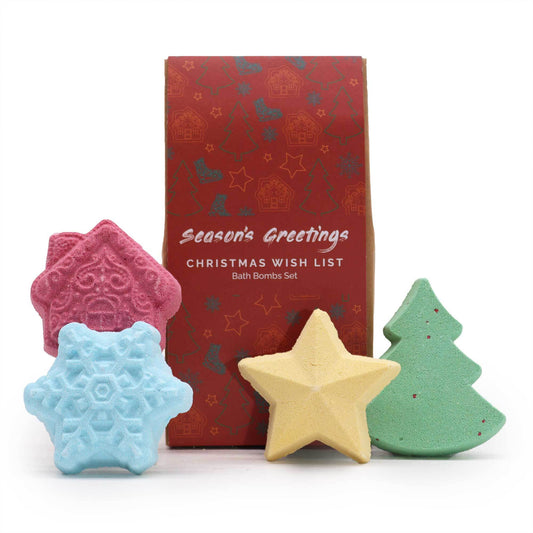 Christmas Wish List Bath Bomb Gift Pack by Mafett | Relaxing Holiday Treat | Single Piece Per Case