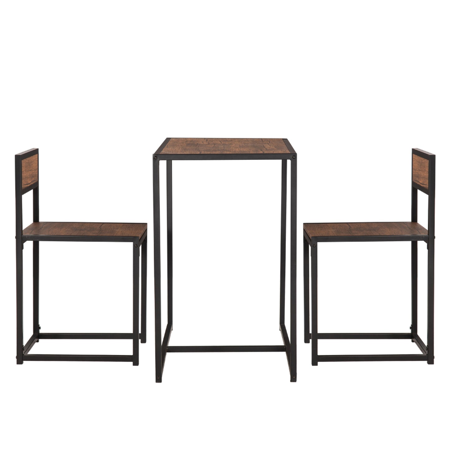 Mafett Elm Wood Simple Breakfast Table And Chair Three-Piece [90x47x75.5cm]